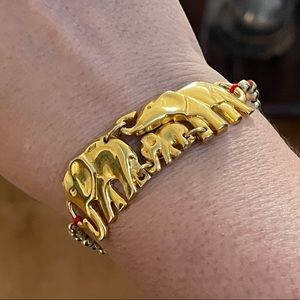 9 inch gold tone elephant bracelet